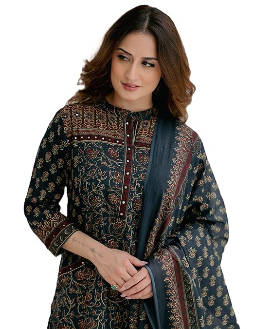 1-prod9 Arayna Women’s Cotton Printed Kurta Set