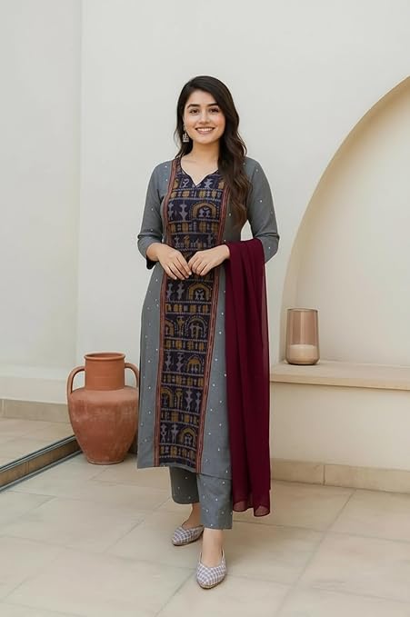 3-prod11 ANNI Designer Women's Rayon Viscose Printed Straight Kurta - Image 3